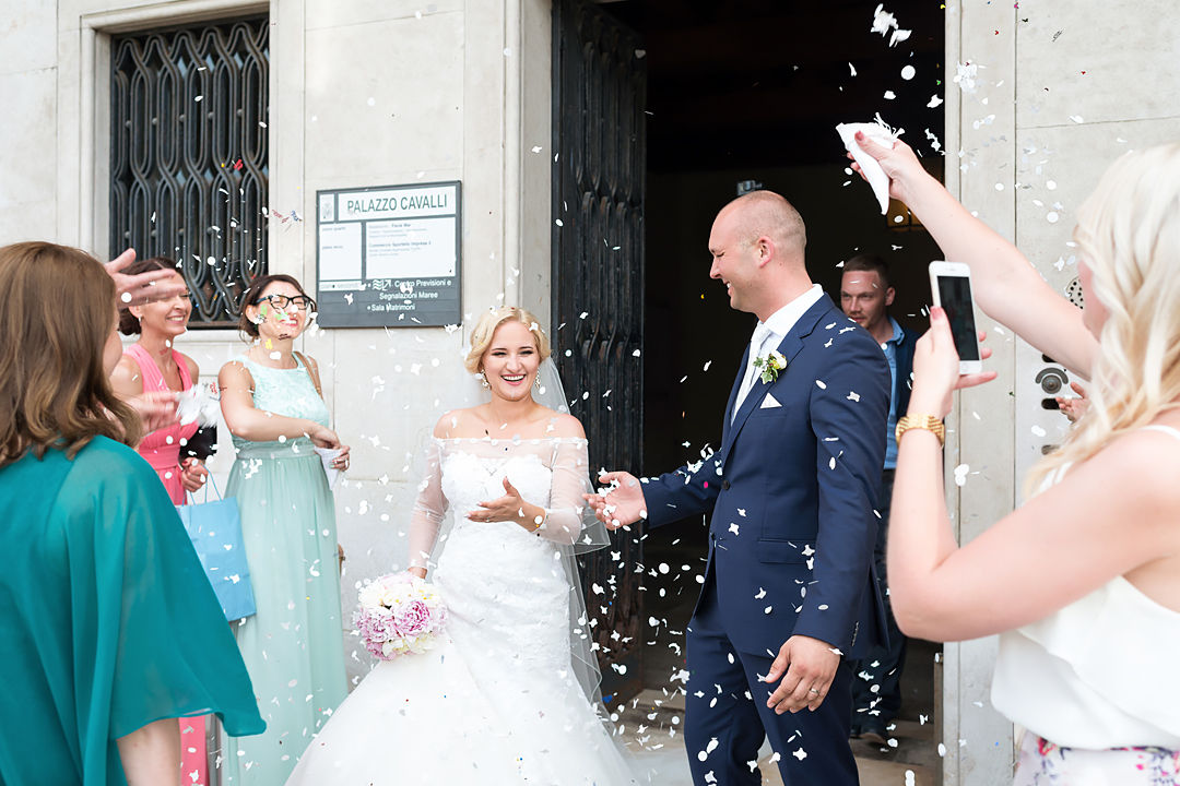wedding ceremony in palazzo cavalli