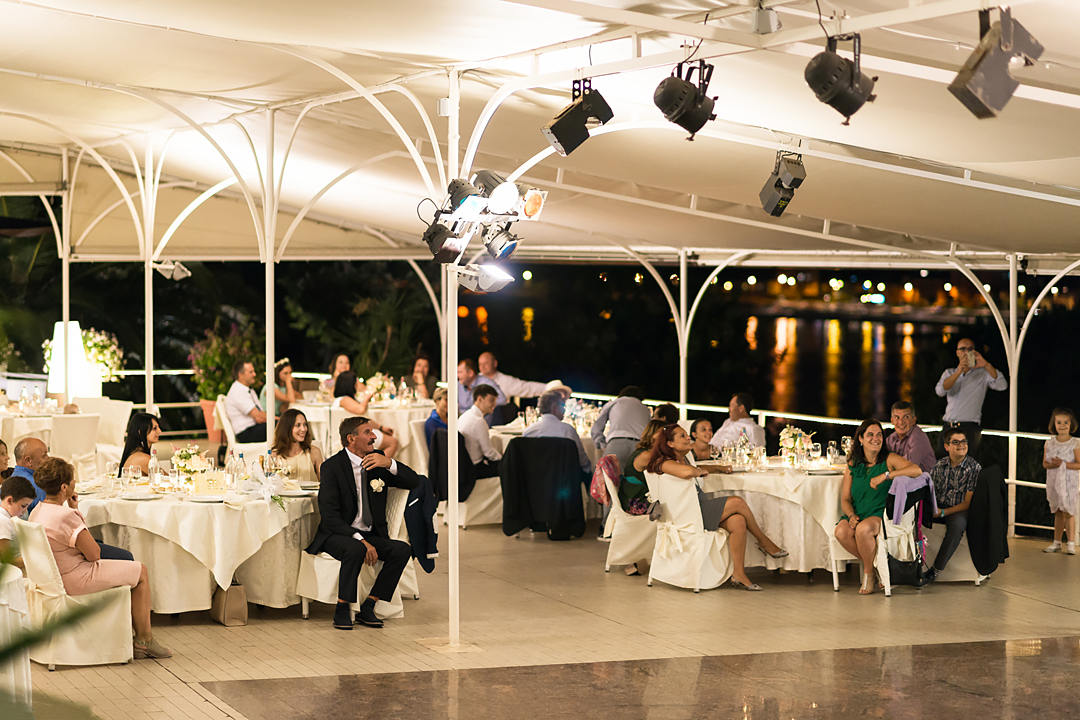 wedding on terrace panoramic in liguria