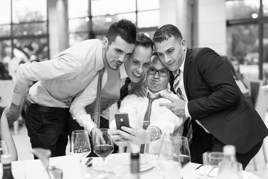 wedding selfie with groom