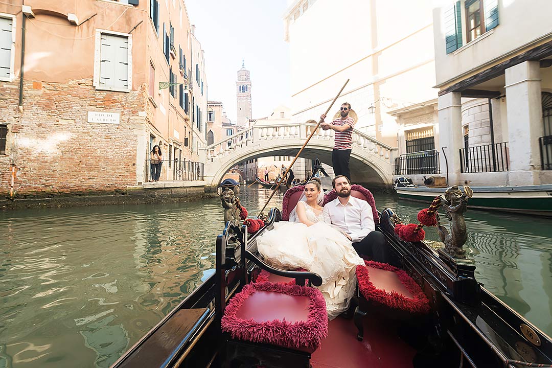 свадебный фотосет венеция гондола